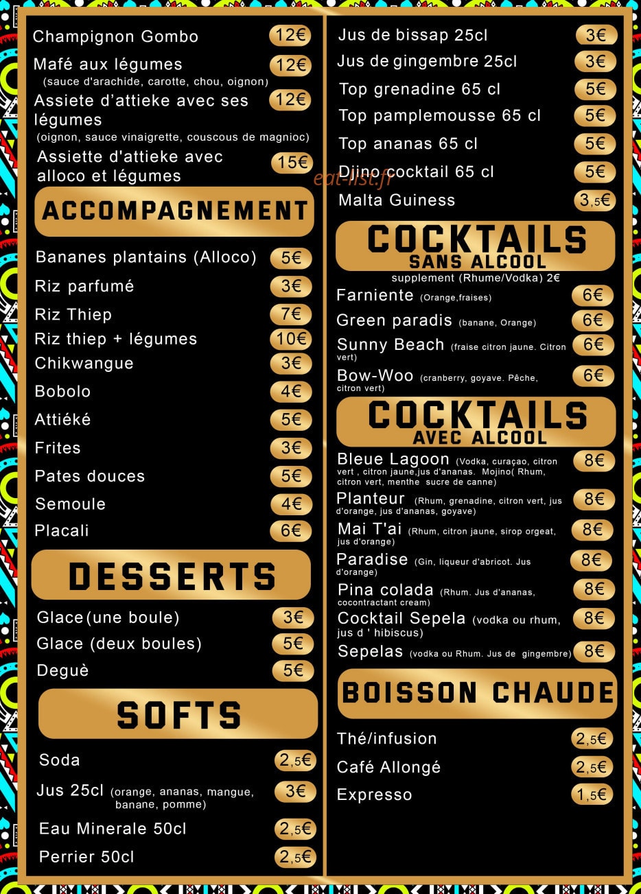 Sepela Food — carte page 4