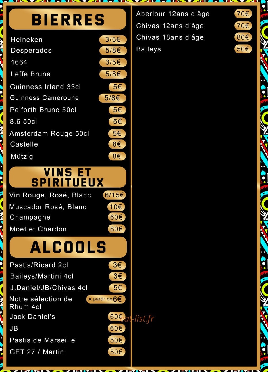 Sepela Food — carte page 3