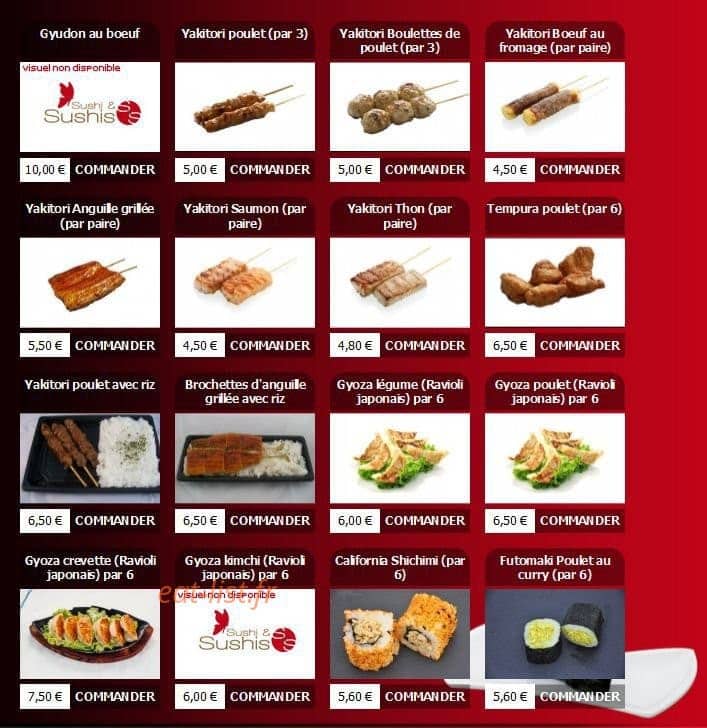 Sushi and Sushi — carte page 3