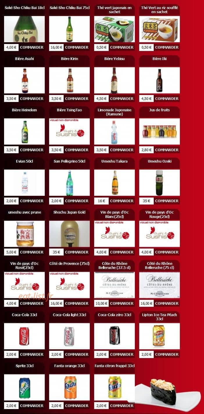 Sushi and Sushi — carte page 6