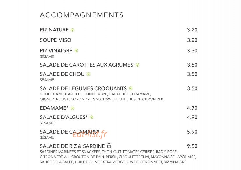 Sushi Shop — carte page 35