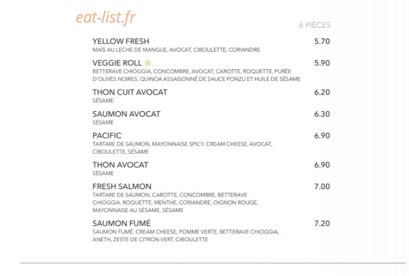 Sushi Shop — carte page 21