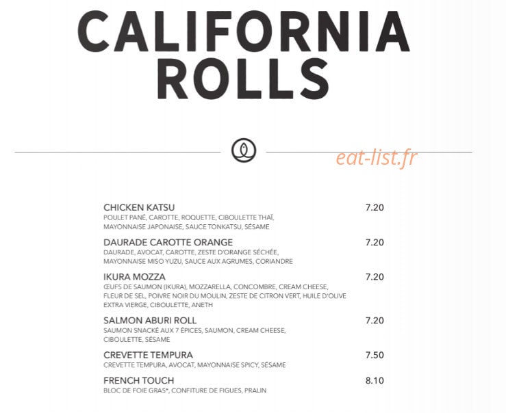 Sushi Shop — carte page 22