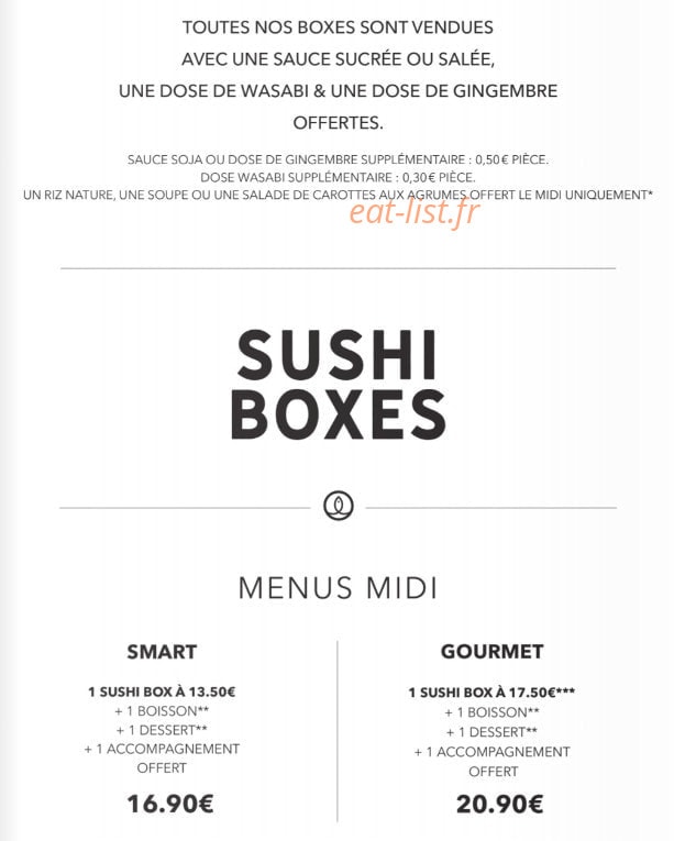 Sushi Shop — carte page 8