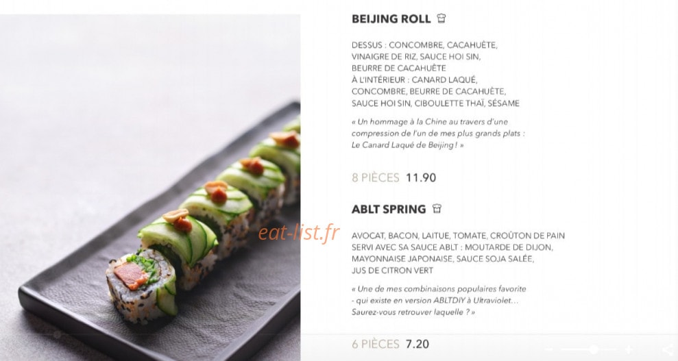 Sushi Shop — carte page 2
