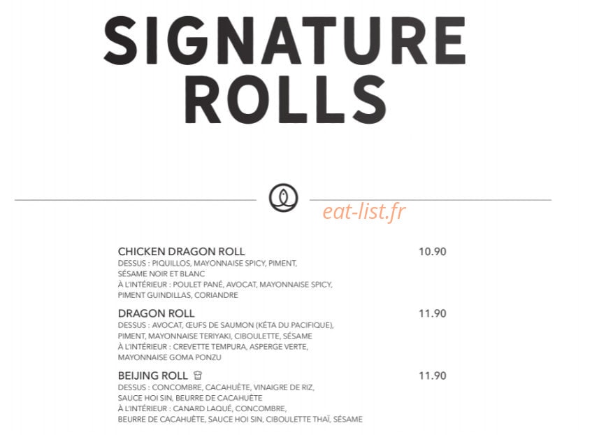 Sushi Shop — carte page 26