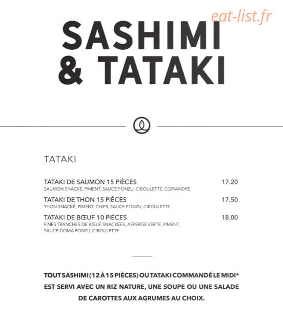 Sushi Shop — carte page 28