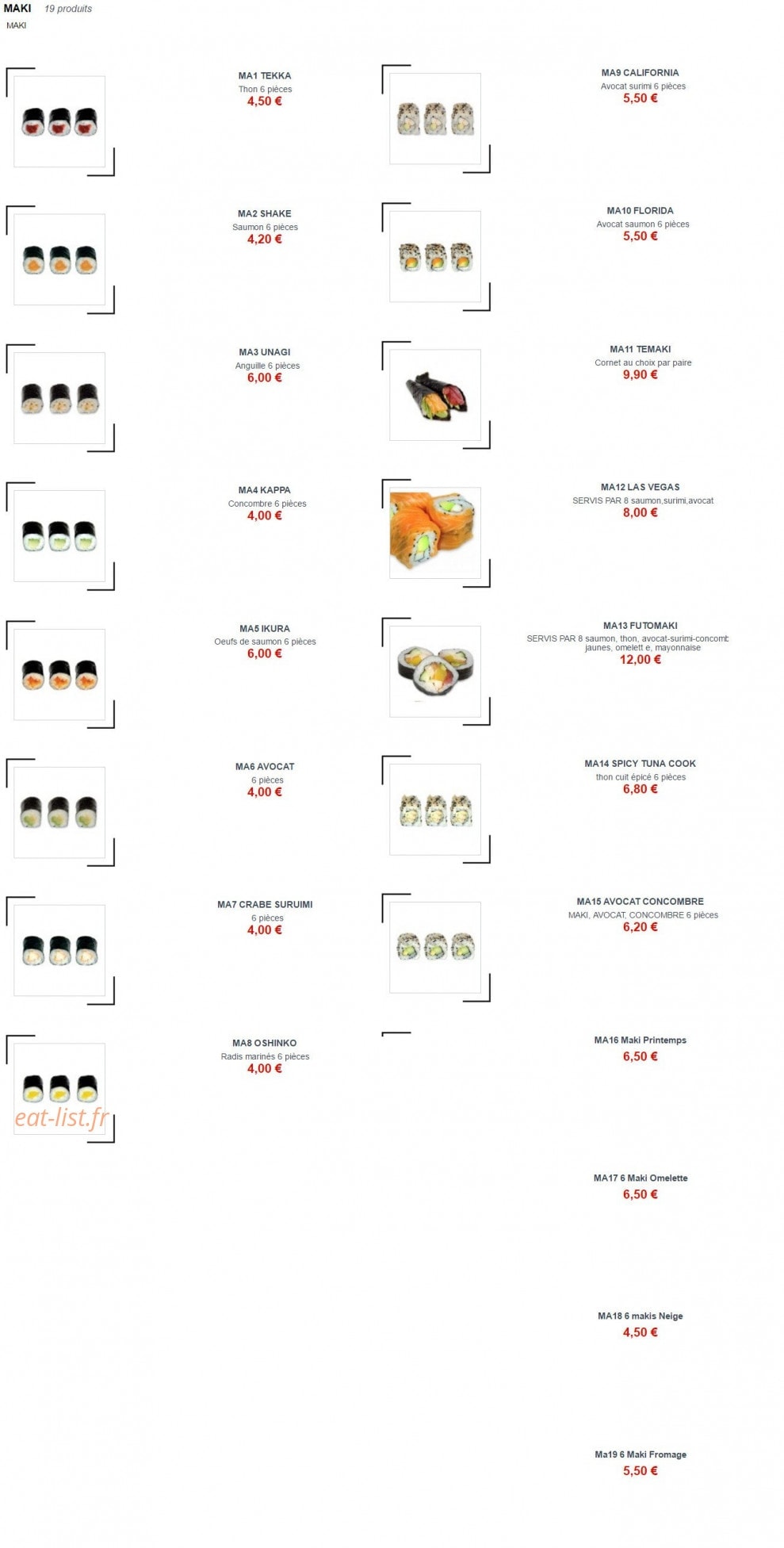 Toyo Sushi — carte page 5
