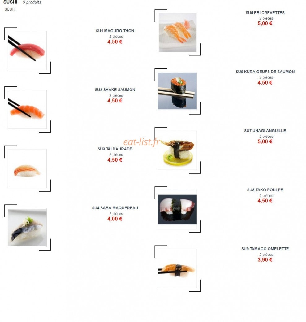 Toyo Sushi — carte page 4