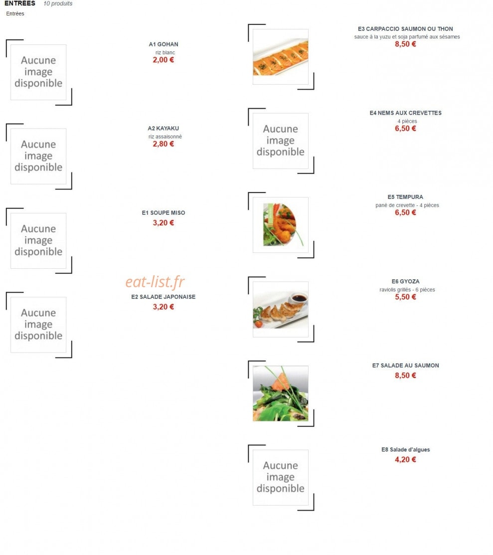 Toyo Sushi — carte page 8