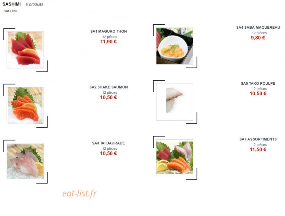 Toyo Sushi — carte page 6