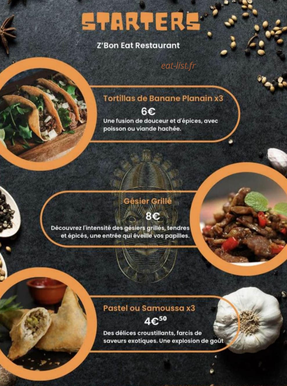Z bon eat — carte page 1