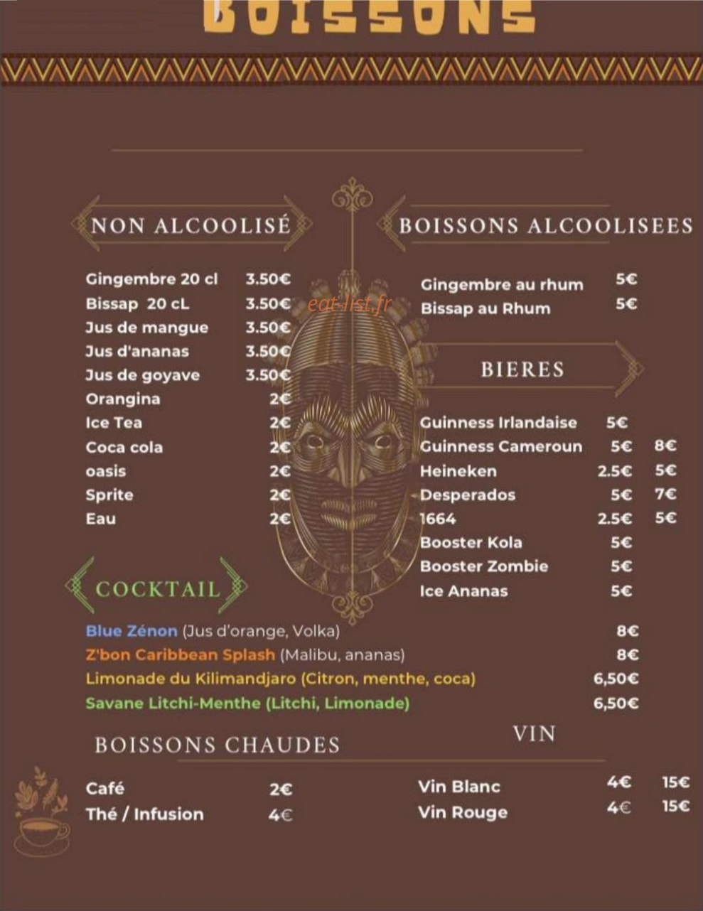 Z bon eat — carte page 4