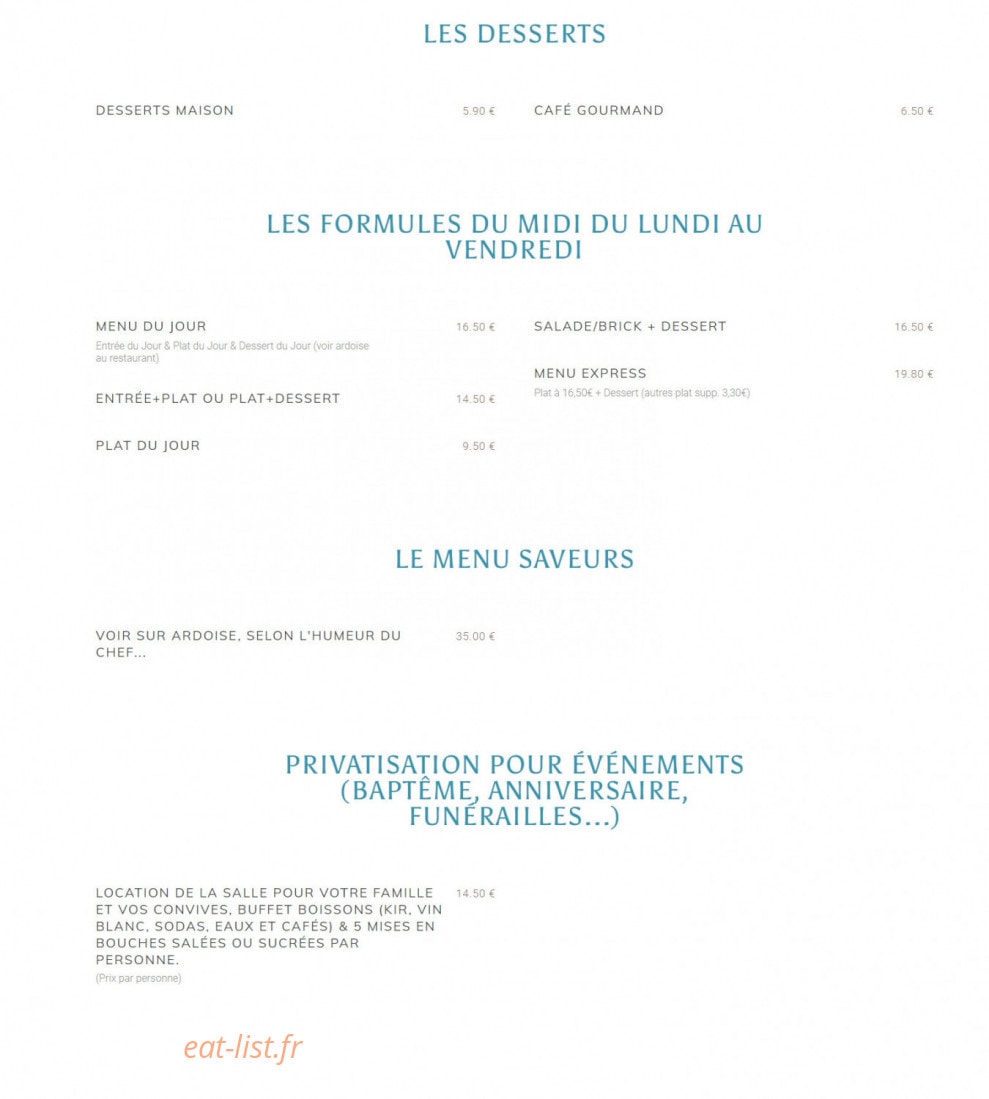 Aux Phils Des Saveurs — carte page 2