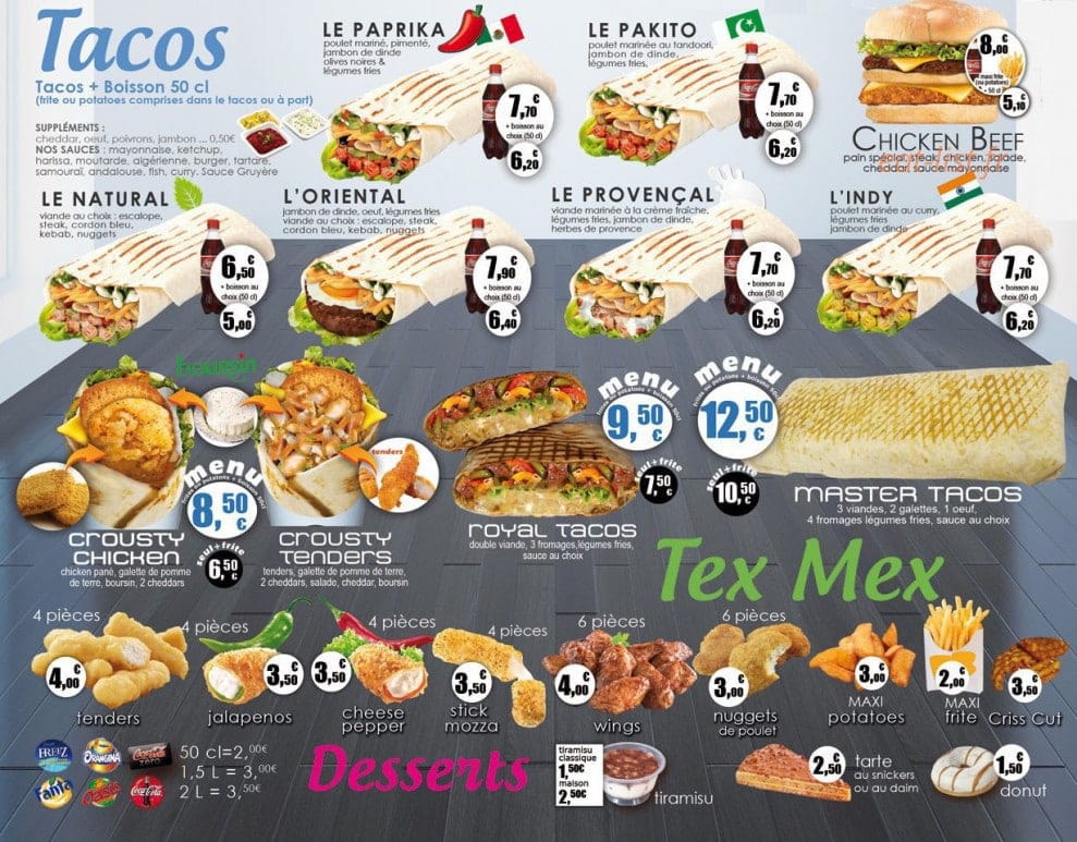 Big and Burger — carte page 2