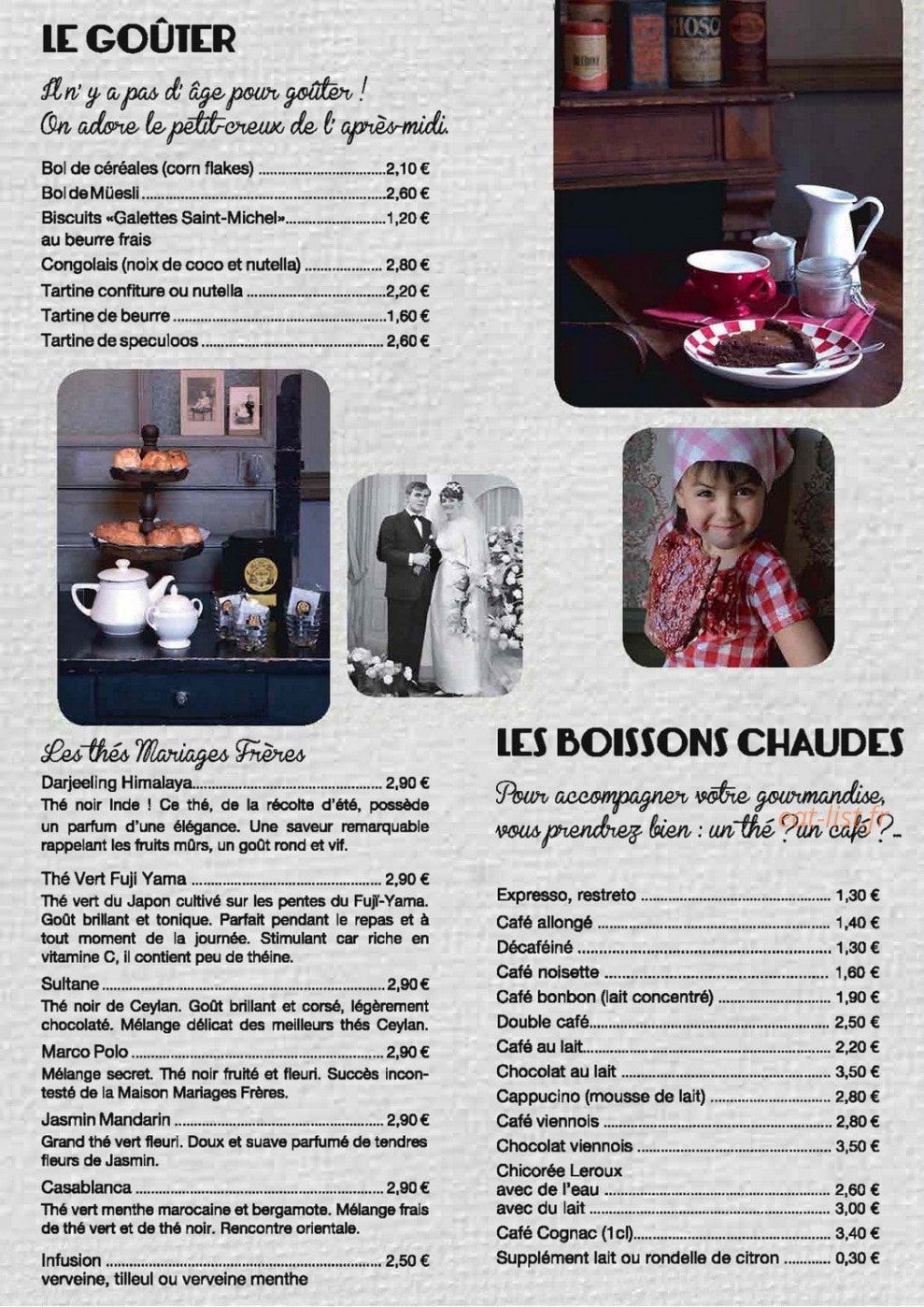 Bistrot à tartines — carte page 7