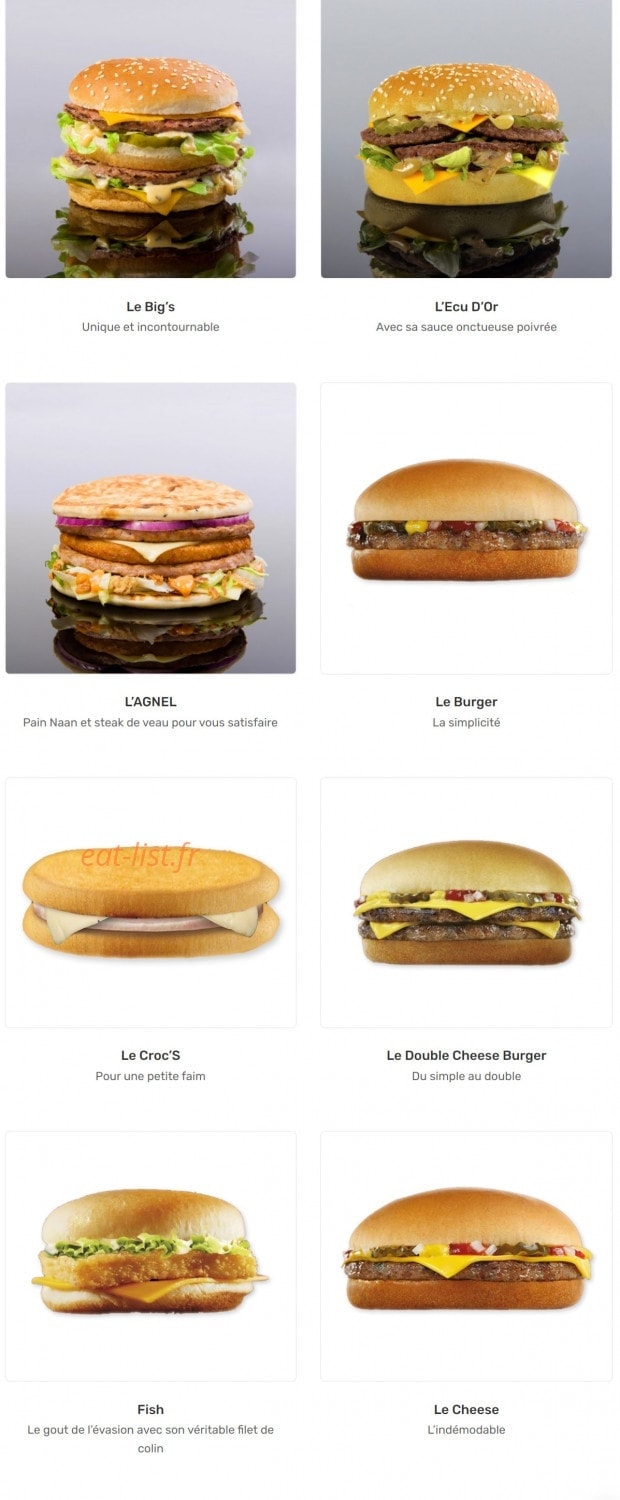 Burger's — carte page 2