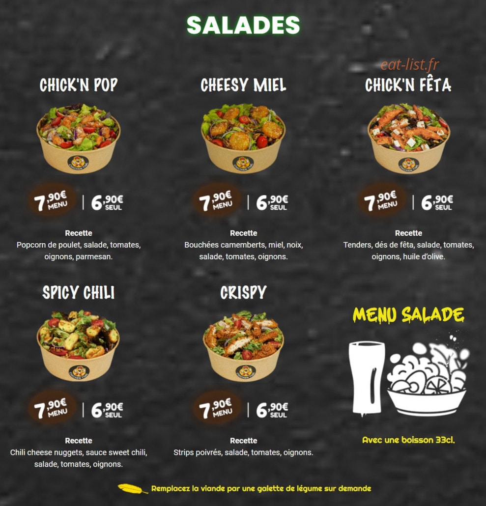 Chicken Time — carte page 6