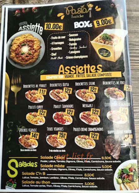 Chik'N Burger 8 lyon — carte page 1