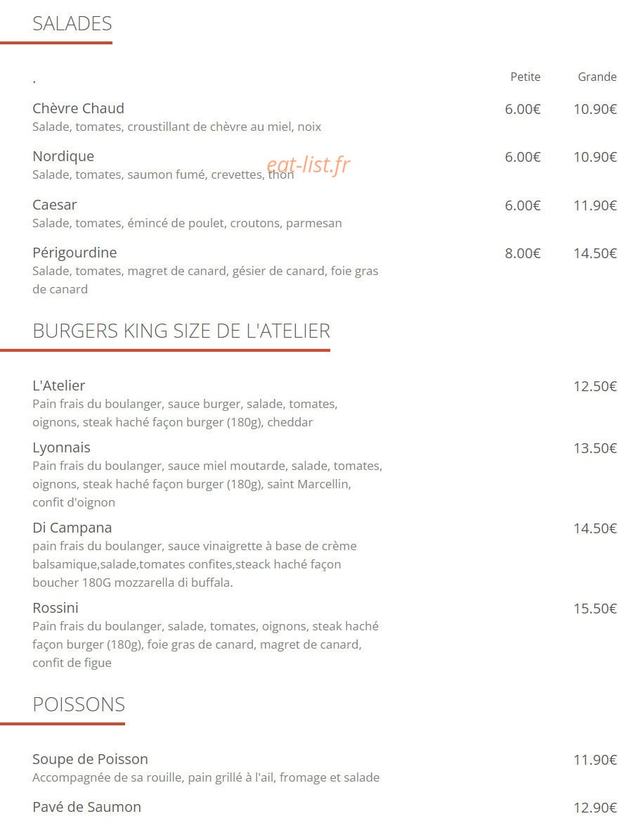 L'Atelier 72 — carte page 1