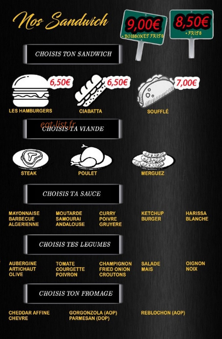 L' Atelier Pizza — carte page 3
