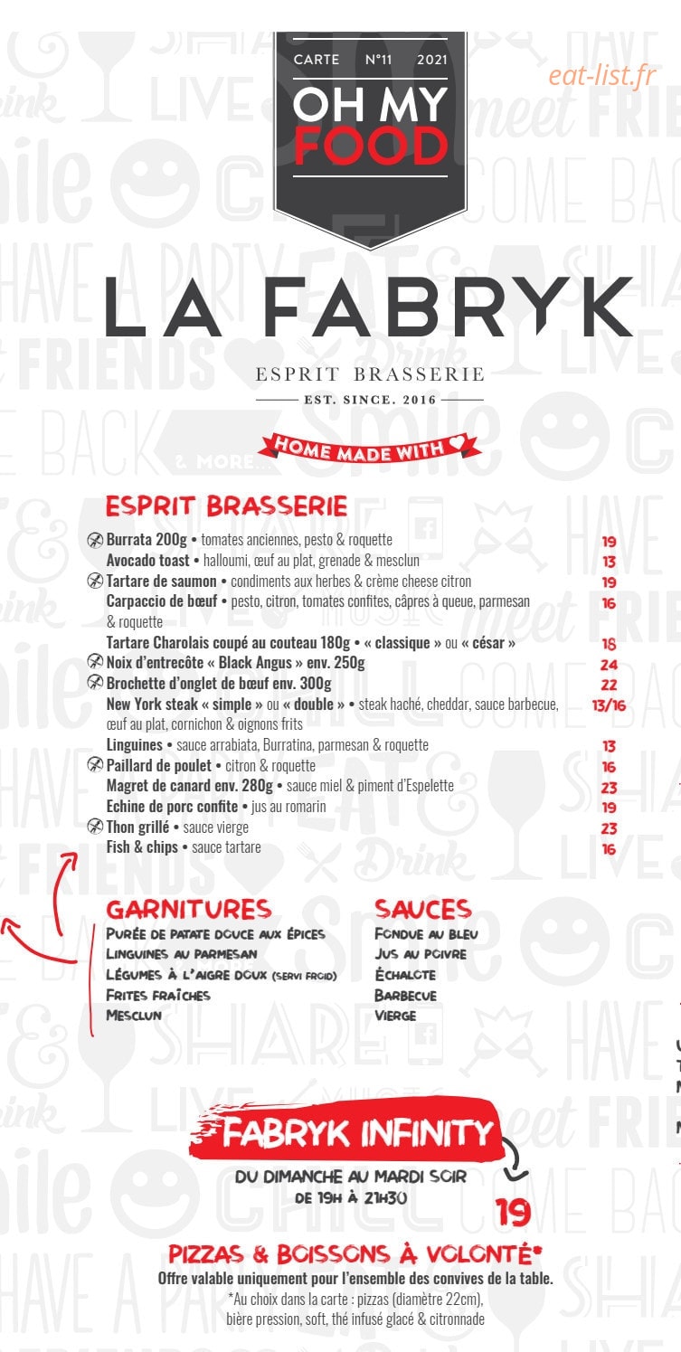 La Fabryk — carte page 3