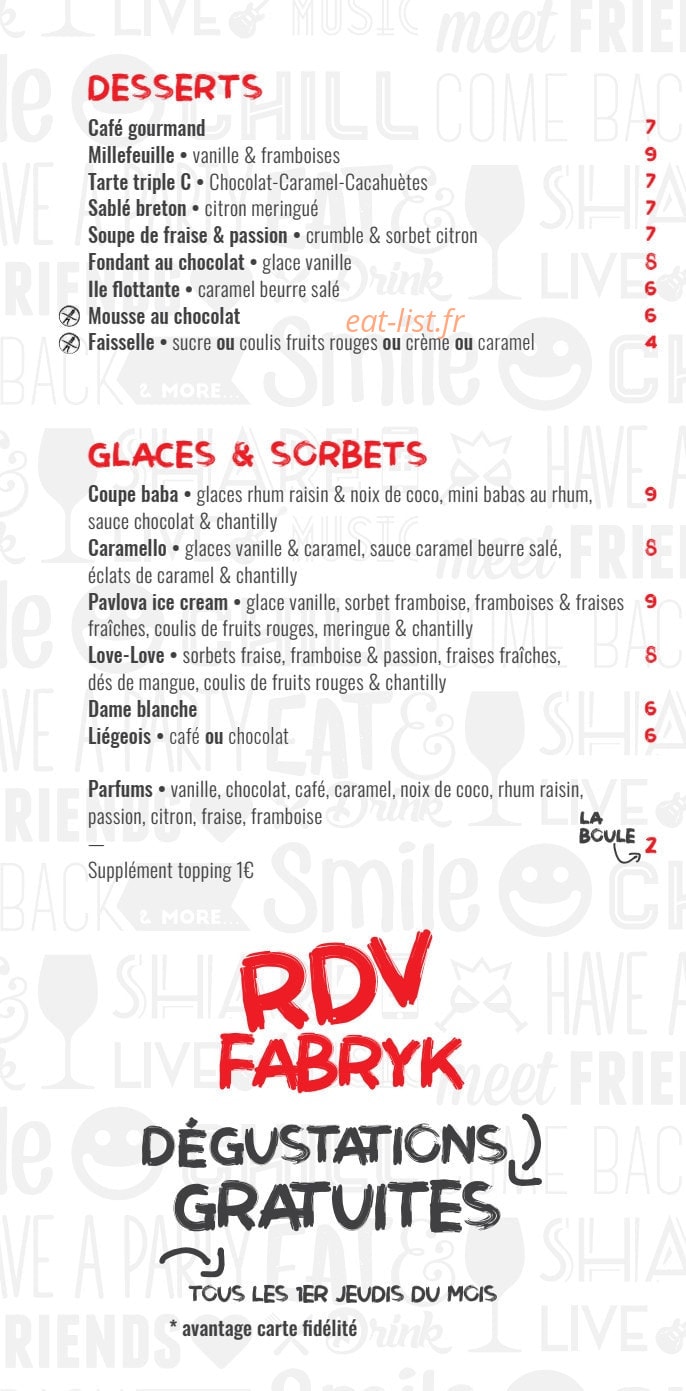 La Fabryk — carte page 5