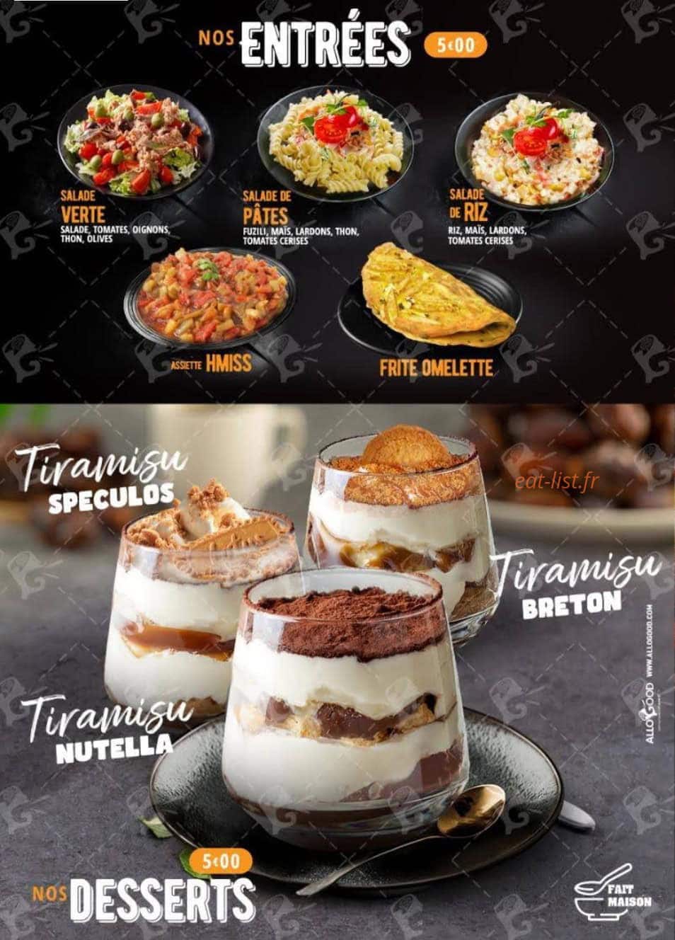Carte et menu de Le 131 à Lyon 8 — Menu 3