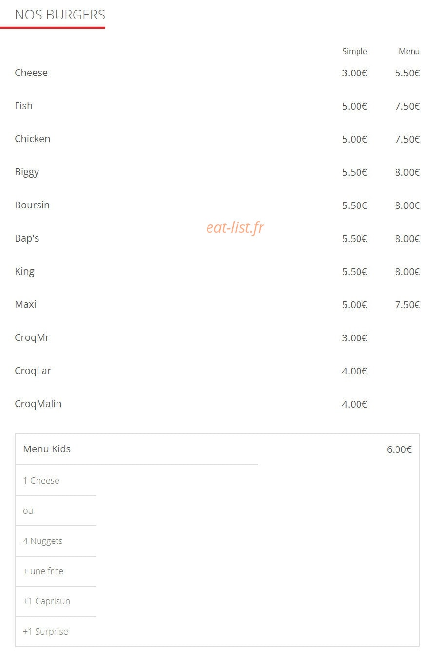 Le King — carte page 3