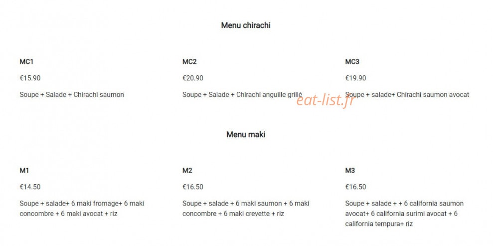 Le Resto Chinois — carte page 2