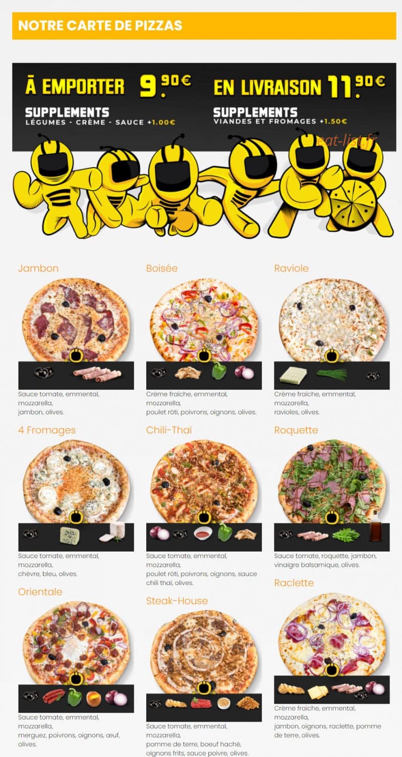 Pizza 51 — carte page 1