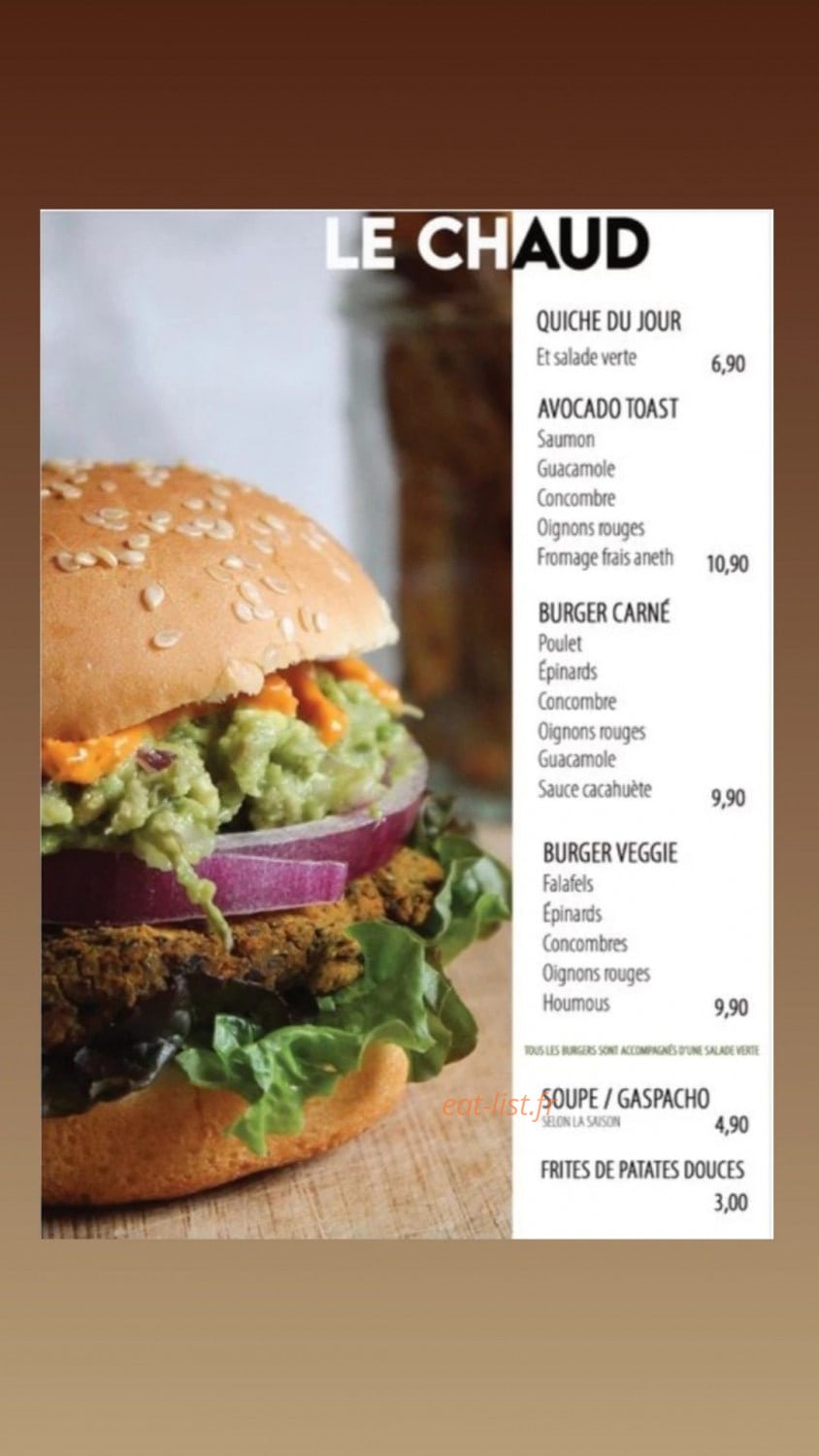 Restaurant Moi — carte page 3