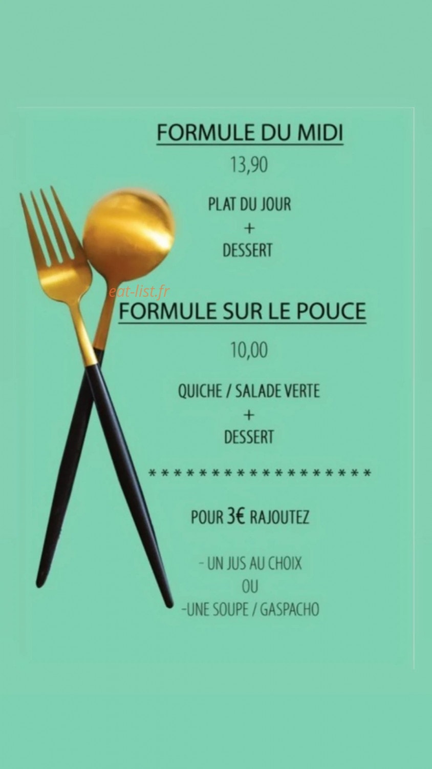 Restaurant Moi — carte page 1