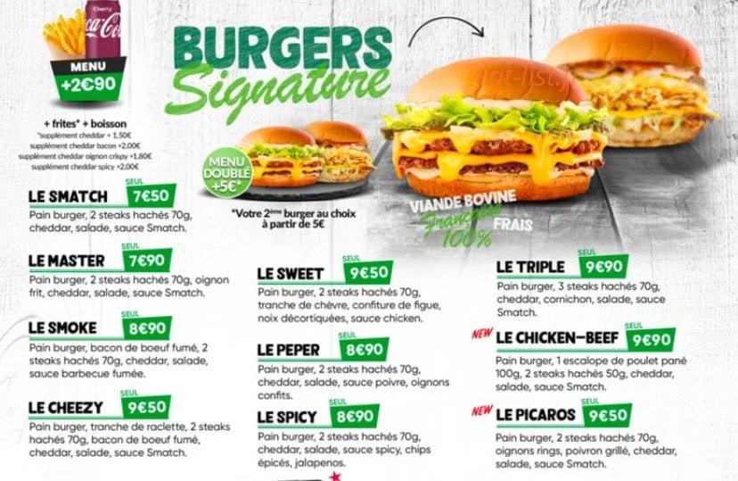 Smatch And Beef — carte page 1