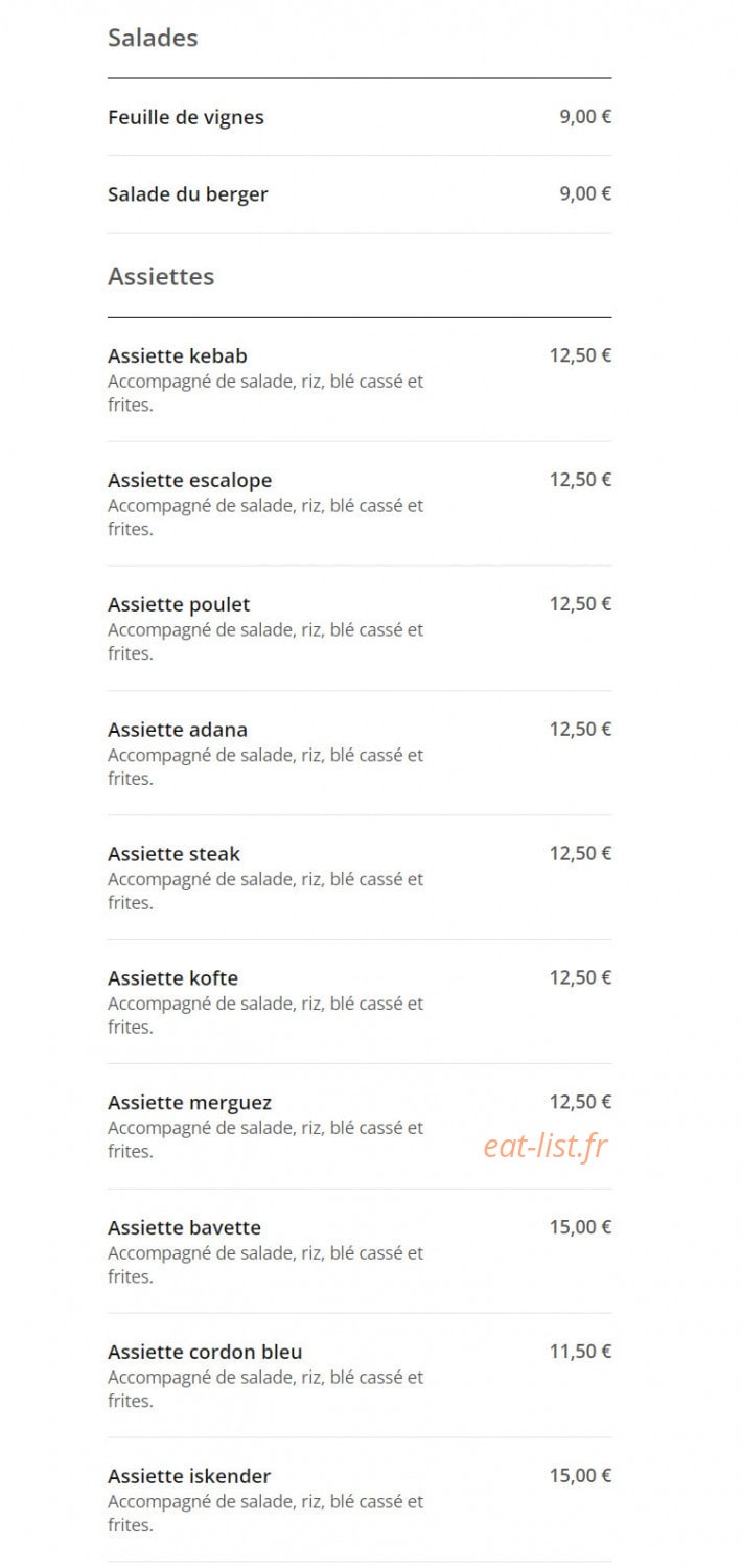 Star Kebab — carte page 7