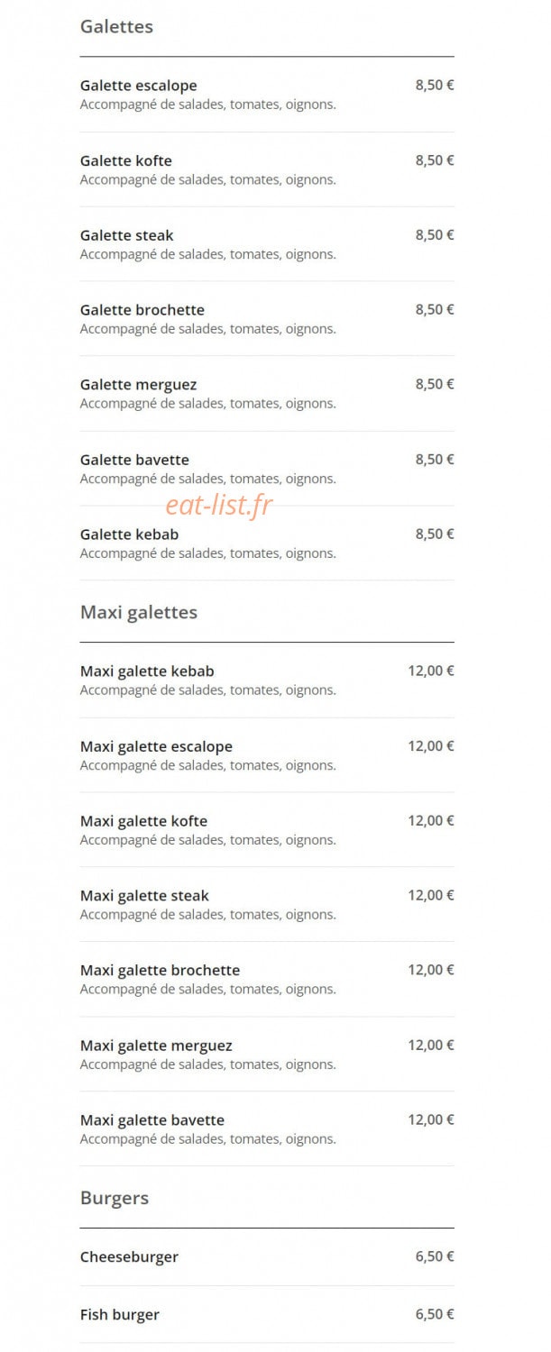 Star Kebab — carte page 6