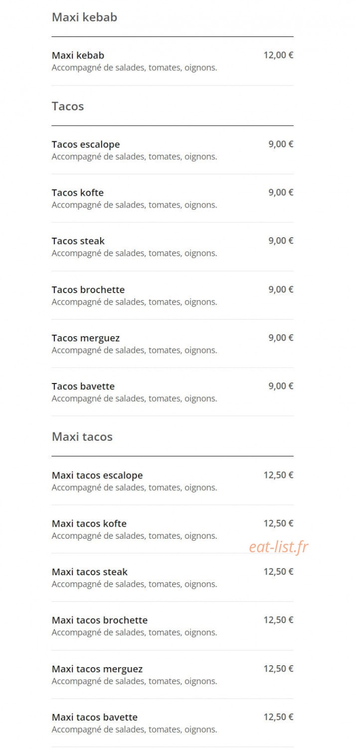 Star Kebab — carte page 5