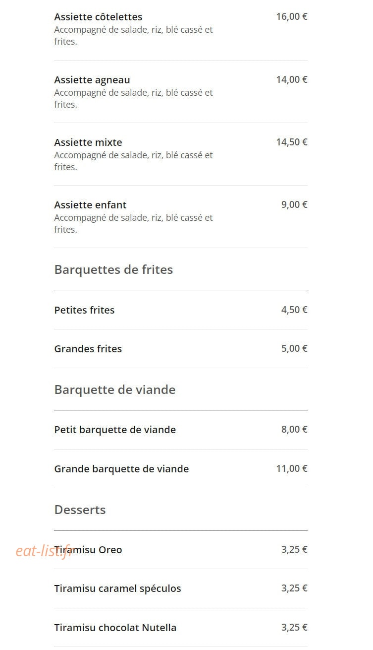 Star Kebab — carte page 8