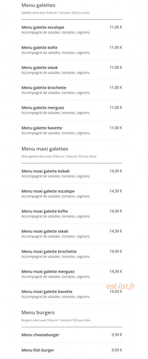 Star Kebab — carte page 3