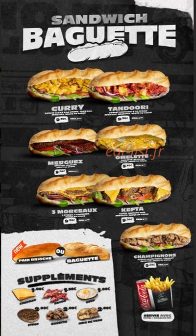 Subway — carte page 2
