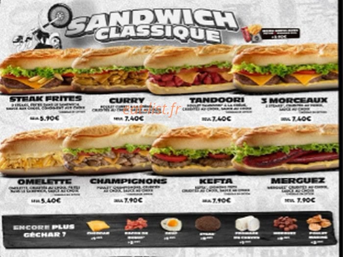 Subway — carte page 1