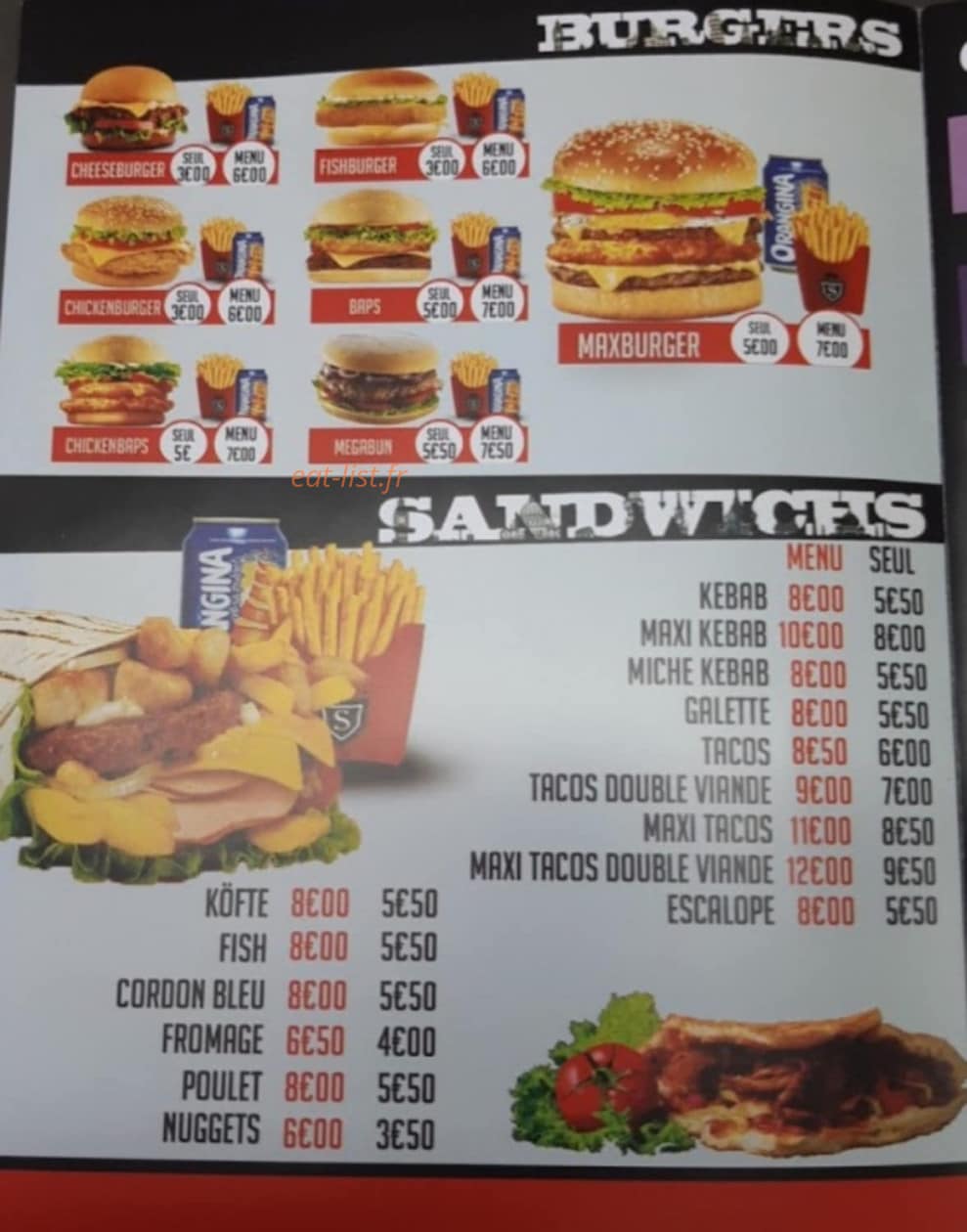 Sultan kebab — carte page 3