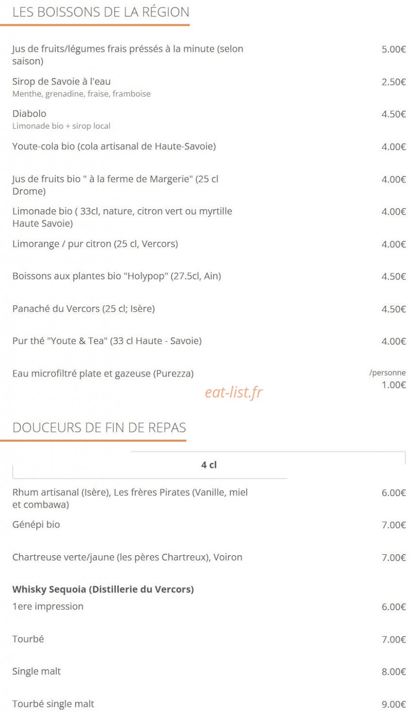 Accords Gourmands — carte page 2