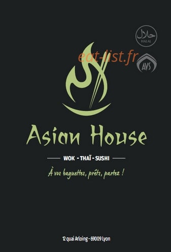 Asian House — carte page 1