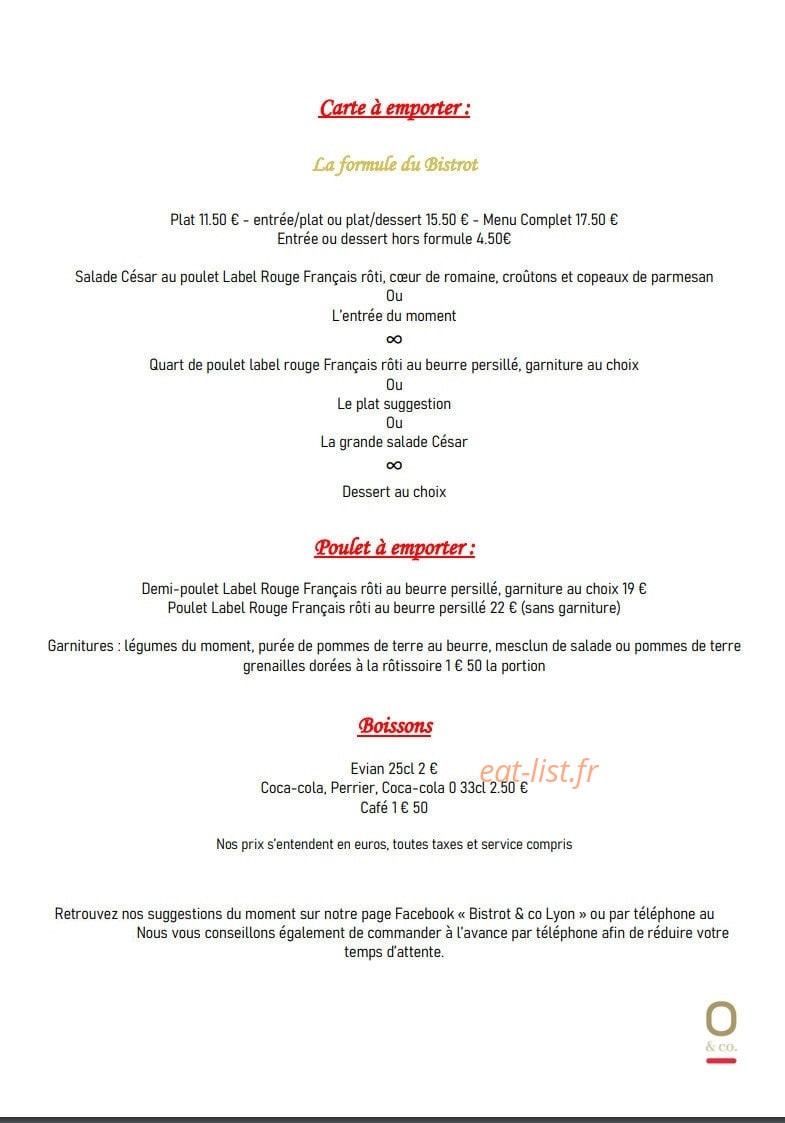 Bistrot & co — carte page 4