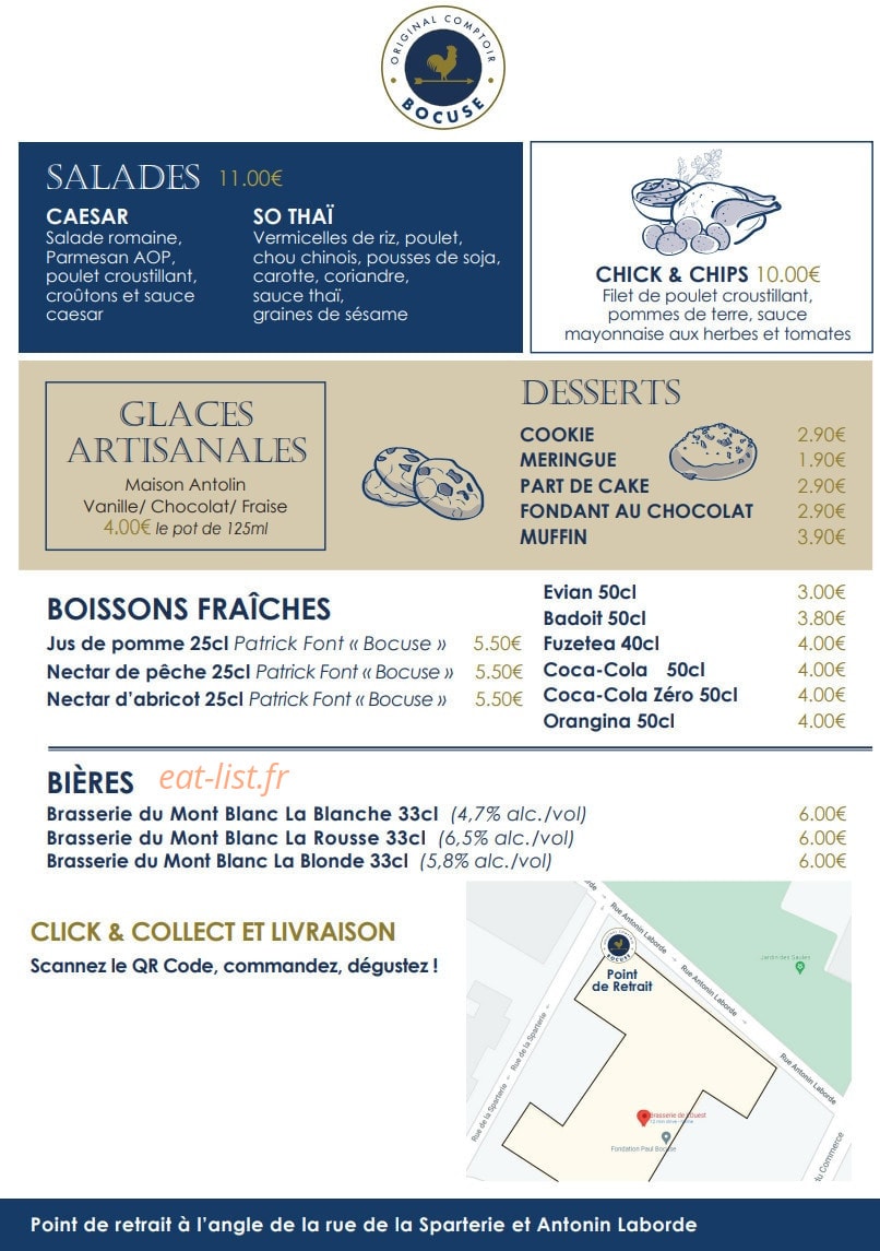 Bocuse Original Comptoir — carte page 2