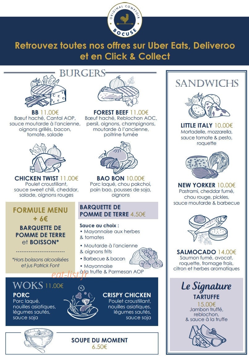 Bocuse Original Comptoir — carte page 1