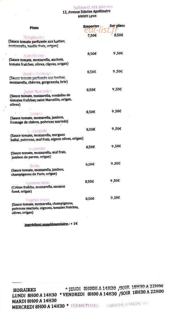 Cazza Di Luna — carte page 1