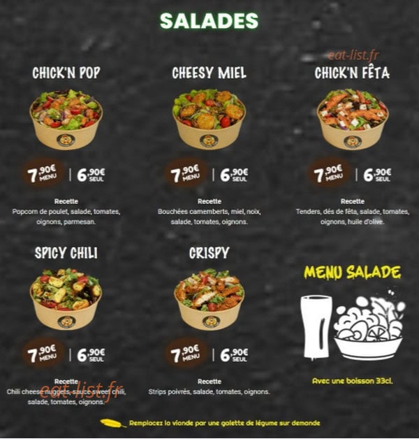 Chicken Time Vaise — carte page 6