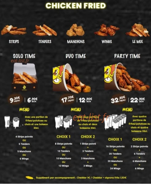 Chicken Time Vaise — carte page 1